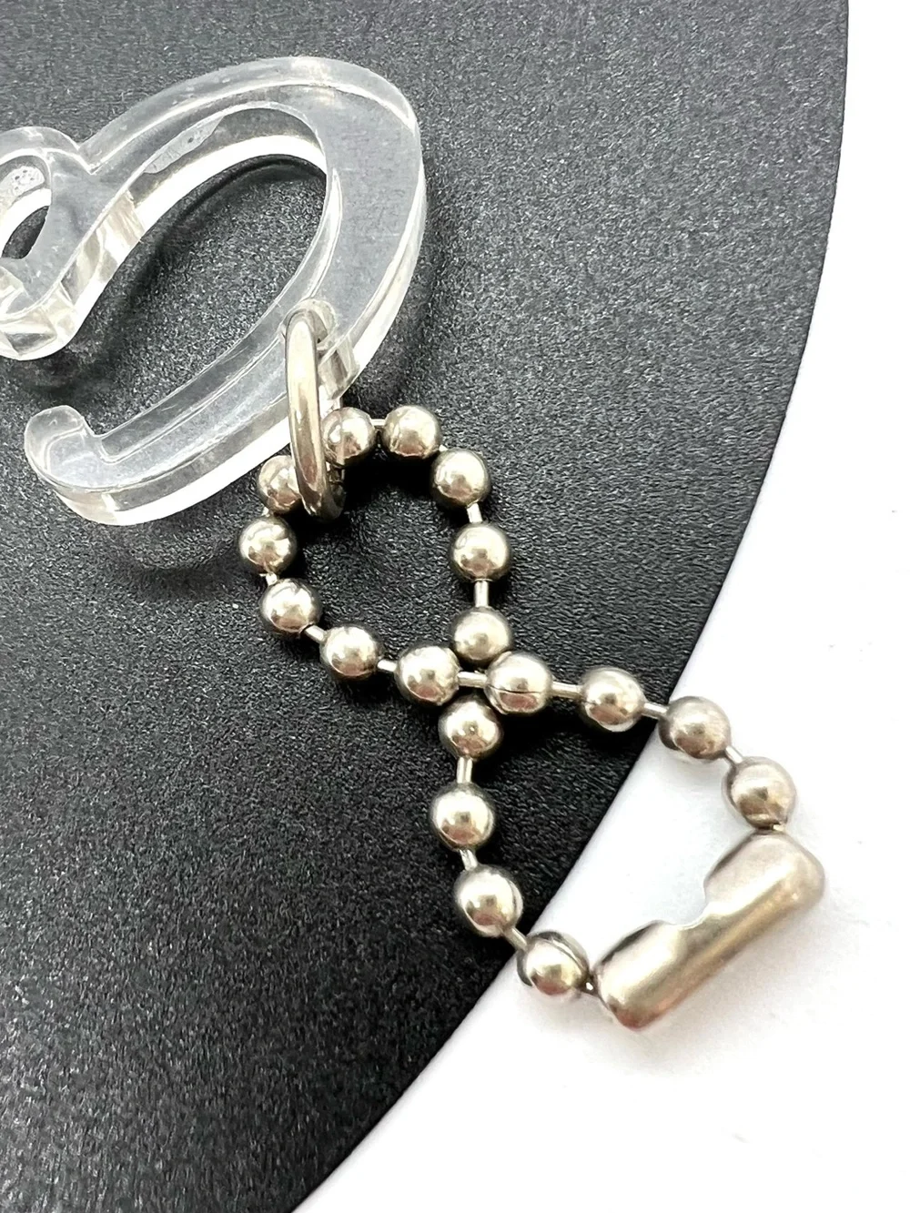 Coach Poppy Y2K Clear Acrylic Script Logo Bag Charm Keychain Fob